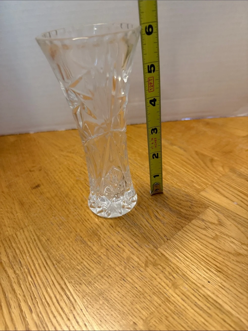 Clear Cut Crystal Bud Vase -